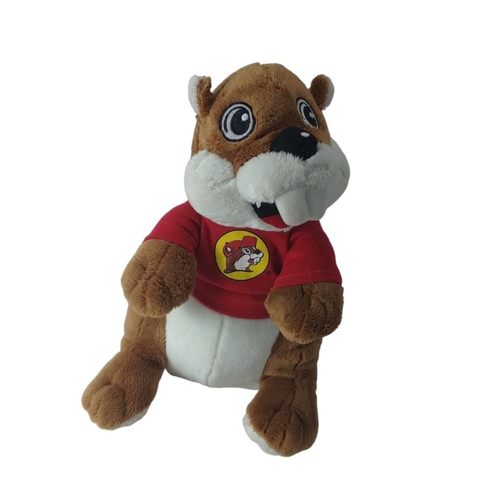 Jaag Buc-ees Beaver Red Shirt W/Logo Plush 10" Stuffed Animal - Picture 2 of 8